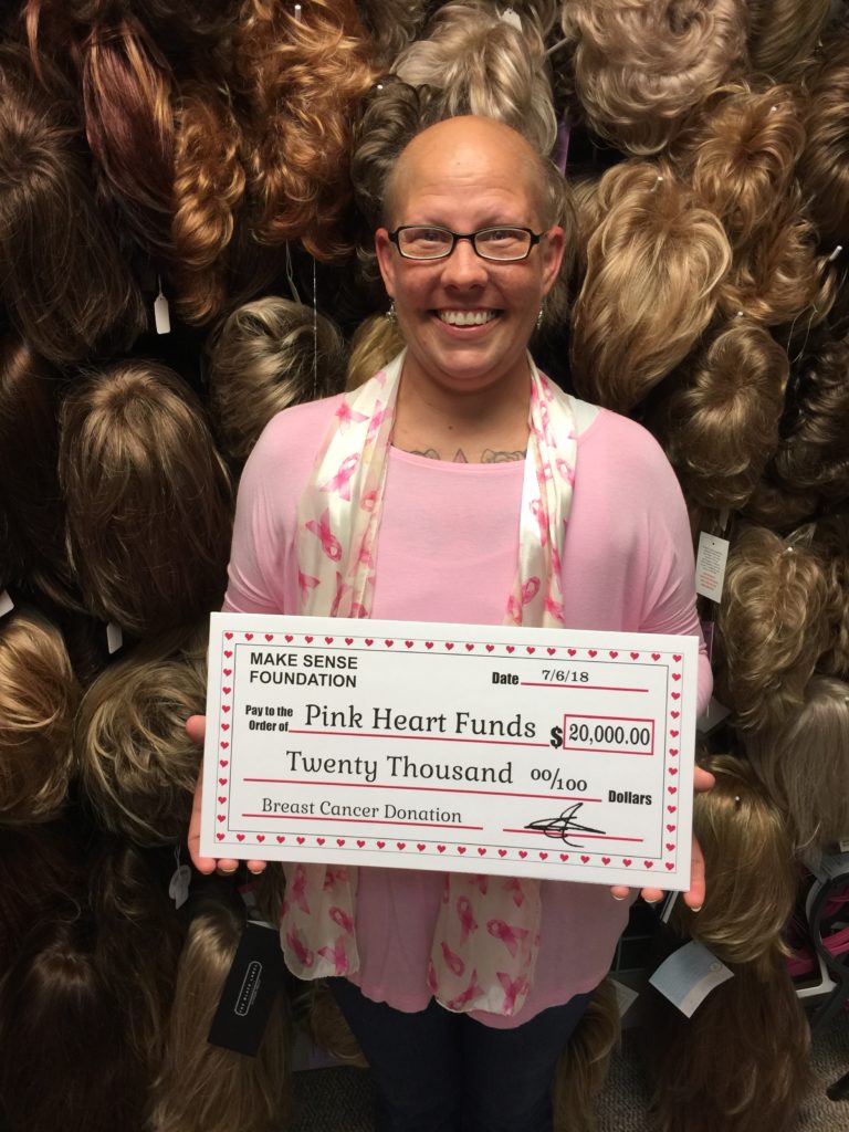 pink heart funds hair donation